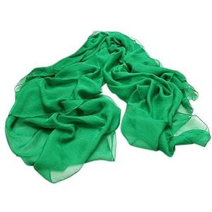Hoed Zomer zijde sjaal lange lichtgewicht zonnebrandcrème strand chiffon sjaals (Color : Green)