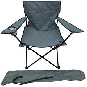 Mojawo Vissersstoel, campingstoel, vouwstoel, vissersstoel, regisseursstoel met bekerhouder en tas, kleuren visstoelen: antraciet