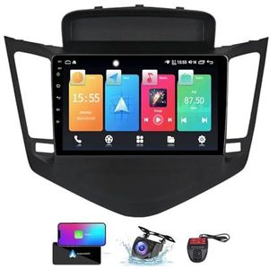 Android 13 Autoradio 2 DIN Compatibel met Chevrolet Cruze J300 2008-2014 9 Inch Touchscreen Carplay Android Auto met Bluetooth 5.0/FM RDS/Bediening op het stuur/Achteruitrijcamera(NF-2)