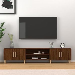 AJJHUUKI Entertainment Centra & TV Stands Tv-meubel Bruin Eiken 180x31,5x40 cm Engineered Houten Meubels