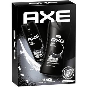 Axe Cadeauset Black verzorgingsset met bodyspray en douchegel (150 ml + 250 ml) 1 stuk