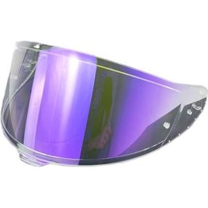 Motorhelm vizier lens, Helmvizier, CWR-F2 Gezichtsscherm Vervangend RF-1400 UV Beschermend Krasbestendig Helmvizier for Z8 RF-1400 NXR2 CWR-F2 (Transparant)(Revo Clear Purple)