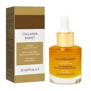 Collageen gezichtsserum, vochtinbrengend, verstevigend, anti-rimpel, hydraterend en huidverbeterend serum voor alle huidtypes (1 stuks)