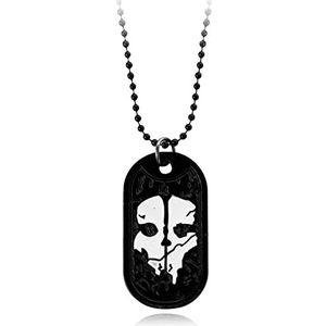 Geschenken voor mannen Game Sieraden Mannen Ketting Ghosts Dog Tag Hanger Leger Naambord for Duty Militaire Serie met Wapens Call Game Fans Gift