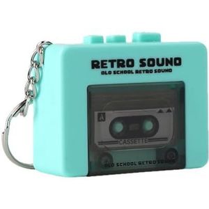 Miniatuur Retro Recorders Tape - Sleutelhanger - Met Ingebouwde Muziekdoos