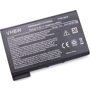 vhbw Batterij geschikt voor Dell Inspiron 4150, 8000, 8100, 8200 Laptop Notebook - (Li-Ion, 4400mAh, 14.8V, 65.12Wh, zwart)