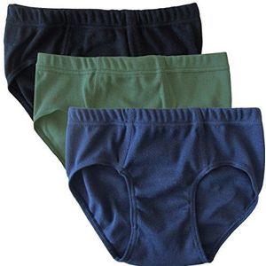 HERMKO 2850 3-pack jongensslips van 100% biologisch katoen, mix s/m/o, 152