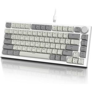 ATTACK SHARK K85 Mechanisch Gaming Toetsenbord, Rapid Trigger, Aanpasbare Activering, Magnetische Schakelaar, Apex Pro TKL RGB Gasket Mechanical Keyboard, Ondersteuning DKS/MT/TGL, Knob, voor PC/MAC