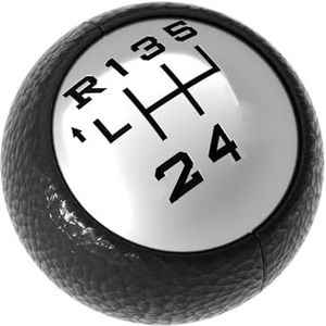 OBEST Peugeot 5 versnellingspookknop, universele schakelknop 5+R voor Peugeot, handmatige schakelhendel compatibel met Peugeot 307 308 3008 407 5008 807