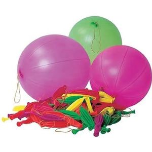 Punchingball-ballonnen 3-pack - latex (eenheidsmaat) (veelkleurig)