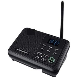 Walkie-talkie, 1 mijl lange afstand draadloos intercomsysteem for thuiskantoor, kantoorruimte, kamer-naar-kamercommunicatie.(1 Unit Black)