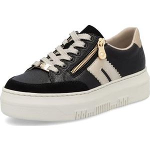 Sneakers - Color-Blocking - Leer/Suède - Gevoerd - Platte Hak