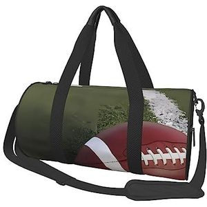 American Football Reizen Duffel Bag Waterdichte Opvouwbare Sport Gym Bag Overnight Weekend Tassen Voor Vrouwen Mannen, Zwart, One Size, Zwart, Eén maat