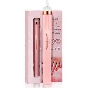 Draagbare elektrische nagelboormachine, USB-oplaadbaar, manicureset for exfoliatie en polijsten van nagelsalons for thuisgebruik(Pink-Set)