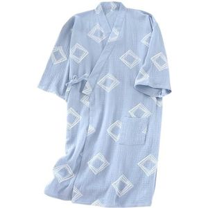 Badjas Kamerjas Badjassen Ademende Dunne Pyjama's Badjassen Met V-hals Pyjama's Bedrukking Badjassen Voor Thuis Badjas Lichtgewicht(D,M)