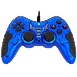 Frisby FGP-225U Gamepad PC, Playstation 3, zwart, blauw, accessoires voor videospelletjes, accessoires (Gamepad, PC, Playstation 3, analoog/digitaal, turbo, bekabeld, USB 2.0)