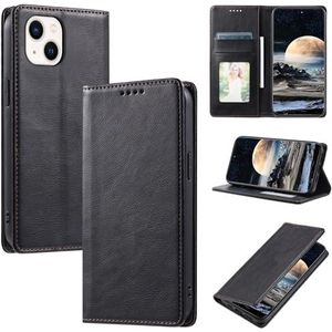 Mobiele telefoon flipcase Compatibel met iPhone 15 Plus Portemonnee-hoesje met kaarthouder Magnetische telefoonhoes Schokbestendige hoes Lederen beschermende flip-cover-Creditcardhouder-standaard Boek