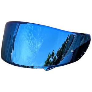 Motorhelm vizier lens, Helmvizier, CWR-1 gezichtsscherm vervangend Z7 UV-beschermend krasbestendig helmvizier for Z7 RF-1200 NXR X14 RF-SR X-Spirit (goud)(Rainbow)