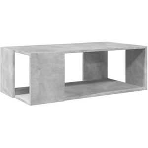 vidaXL Salontafel 89,5x48x30 cm bewerkt hout betongrijs, bijzettafel, banktafel, koffietafel, woonkamertafel, tafel, tafeltje, bijzettafeltje, meubel