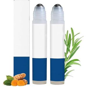 Rozemarijn haargroeiserum om op te rollen, haargroeiolie voor hoofdhuidmassage met 3% rozemarijn voor dikker en sterker haar, vermindert haaruitval en stimuleert de haarzakjes (2 stuks)