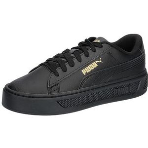 PUMA Smash Platform V3 Sneaker voor dames, Puma Zwart PUMA Goud, 40 EU