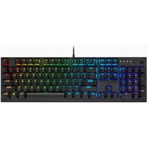 Corsair K60 RGB PRO LOW PROFILE Mechanisch Gamingtoetsenbord (Cherry MX Low Profile Speed-schakelaar, Multicolor RGB-achtergrondverlichting per toets, Aluminium chassis, Handige sneltoetsen) Zwart