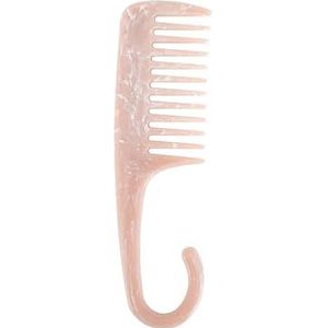 Leuke haarkam Marmer Grote grove kam Eenvoudige textuur Kappers Haarborstel Vrouwelijke antistatische ontklitterkam(Pink)