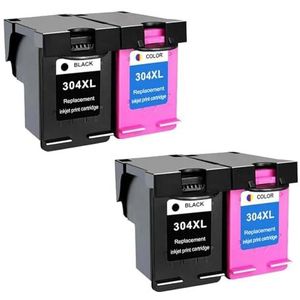 304XL 304 XL Inktcartridge for H-*0P304 for D-skjet E-VY O-ficejet 2620 2630 2632 3721 3724 3730 3732 5010 5012 5020 5032 5030(BK 2PC CL 2PC)