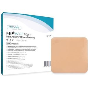 MedVance TM Foam – Waterproof Non-Adhesive Hydrophilic Foam Dressing 15 cm x 15 cm Box of 5 dressings