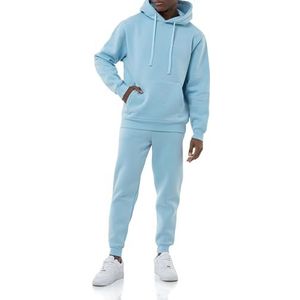 Redbridge Stijlvol joggingpak voor heren, set met capuchon en joggingbroek, premium sweatpak, losse pasvorm, lichtblauw, XL