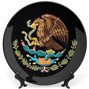 Mexico Vlag Grappige Bone China Plaat Keramische Bone Platen Decoratieve Gift Voor Nieuw Huis, Kerstdag, Moederdag