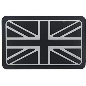 Ohrong 3D Union Jack Tactische Moraal Patch Groot-Brittannië Engeland Vlag PVC Rubber Badge Armband Embleem Applique voor Militaire Caps Shirts Rugzak EDC Tassen (Zwart Wit)