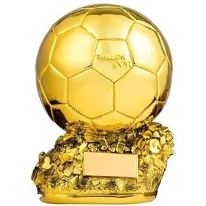 Golden Globe Model Award Replica Model Hars Herdenkingstrofee van het beste Franse voetballer souvenir (kleur: geel, maat: 23 cm)