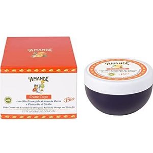 L'AMANDE - Vochtinbrengende lichaamscrème voor de droge huid met hyaluronzuur, vitamine E en antioxiderende sheaboter, voedende lichaamscrème met etherische olie van rode sinaasappels en