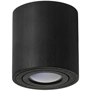LumenTEC LED opbouwspot, LED plafondopbouwlamp, aluminium plafondlamp wit/zilver/zwart rond 79 mm x 84 mm OH1007 (zwart)
