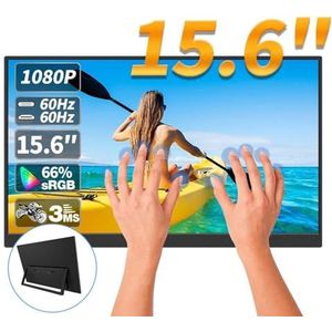 15,6 inch touchscreen draagbare monitor ADS-IPS 1920 * 1080P 300cd/m2 uitgebreid display geschikt for laptop tweede scherm XBox PS4/5 switch