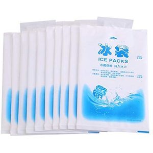 10 stks Ice Pack Herbruikbare Ice Packs Gel Koeltassen Voor Lunch of Voedsel Groente Wijn Diepvriezer Gel Pack(200ml)