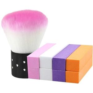 8Pcs Nagels Buffer Blokken En Nagels Borstel Set Nagels Bestand Professionele Pedicuring Gereedschap Voor Natuurlijke Acrylics Thuisgebruik