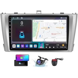 Voor Toyota Avensis 3 2008-2015 Android 13 Carplay Autoradio, 9 inch Scherm Radio Wireless Android Auto Bluetooth 5.0 Handsfree 4G WiFi FM/RDS/DAB+ Radio DSP Camera + DVR(B,NF-4)