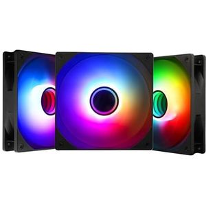 Thermalright TL-C12B-S V3 CPU-ventilator 120 mm behuizing koelventilator ARGB, 4-polige PWM-aansluiting stille computerventilator met S-FDB-lagers, desktopventilator met ARGB-spiegellichteffect