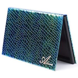 Allwon Magnetisch palet Zeemeermin leeg make-up palet met spiegel en 30 stuks zelfklevend leeg palet Metalen stickers voor oogschaduw Lippenstift Blush poeder (groen)