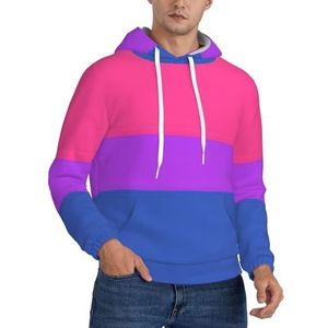 Jkkghll Pride Flag Print Heren Hooded Warme Lichtgewicht Trui Voor Winter Herfst En Lente Casual Wear, Zwart, XS