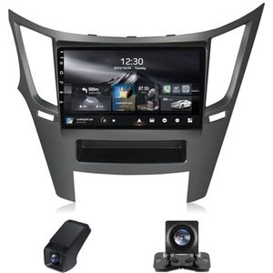 Autoradio geldt voor Subaru Outback 4 BR Legacy 5 2009-2014 9 inch Touchscreen met Wireless Carplay Android Auto,GPS 2DIN Radio Android Bluetooth WiFi FM-radio/Achteruitrijcamera(X2)