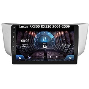 Android 10 Bluetooth Autoradio Dubbel Din Multimedia Speler 9 inch Touchscreen Auto Stereo Voor Lexus RX300 RX330 2004-2009 Met GPS Ondersteuning Spiegel Link/Stuurbediening Dual USB Backup Camera (C