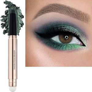 Metiplou Oogschaduw groene stick eyeliner stift voor ogen make-up crème glans zacht donker licht mat Single Crayon Primer palet eyeliner oogschaduw