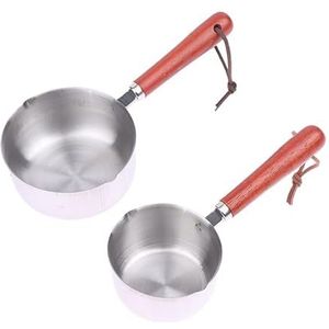 1Pc Rvs Hot Olie Pan, Mini Pot Hot Kleine Olie Pot Voor Koken Boter Smelten Pot Brandende Olie Hot Olie Voor Keuken