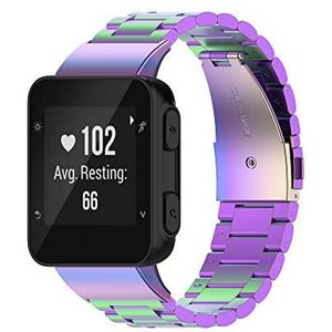 Yikamosi Compatibel met Garmin Forerunner 35 Bandje,Snelle Release Roestvrij Staal Metaal Adjustable Vervangende Bandje voor Garmin Forerunner 35/Forerunner 30,Kleurrijk