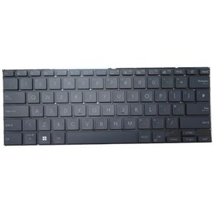 Laptoptoetsenbord voor ASUS voor Zenbook 14 voor OLED UX3403V UX3403VC Blauw met achtergrondverlichting België BE/Frans FR/Portugees PO/Verenigd Koninkrijk UK(Blue UK)