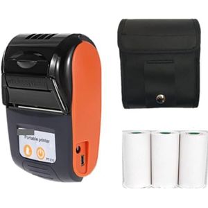 Handbediende inkjetprinter, PT210 58 mm thermische bonprinters USB Bluetooth-compatibele interface Draadloos verbinden met telefoon Gratis toepassing Miniprinter Printer voor label/productiedatum/barc