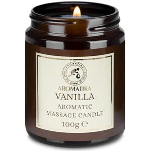 Massage Kaars Vanille 100g - Aroma Kaars - Aromatherapie Sojawaskaarsen - Veganistische Sojawas - Kaars Cadeau - Geurkaars in Potje - Ontspanning - Lichaamsverzorging - Massage Kaars - Aromatherapie